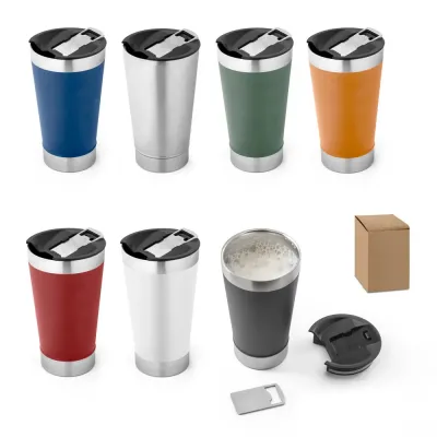 Copo de Viagem em Aco Inox Termico Com Abridor