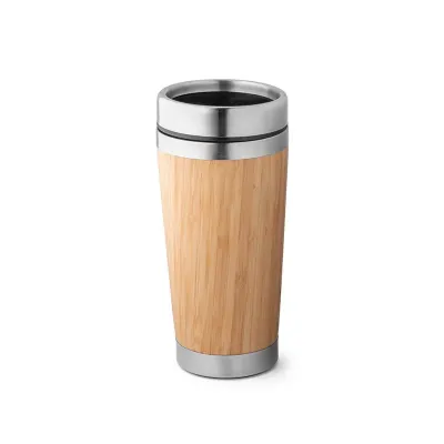 Copo de Viagem em Bambu Aco Inox Personalizado