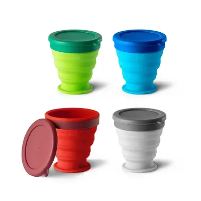 Copo de viagem em silicone 240ml personalizado - 1