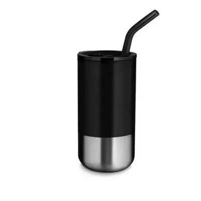 Copo em Inox Com Canudo