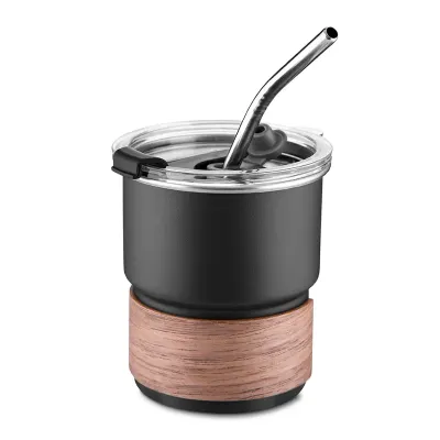 Copo em Inox com Canudo - Preto