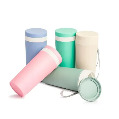 Copo Fibra de Bambu 350ml Com Alca