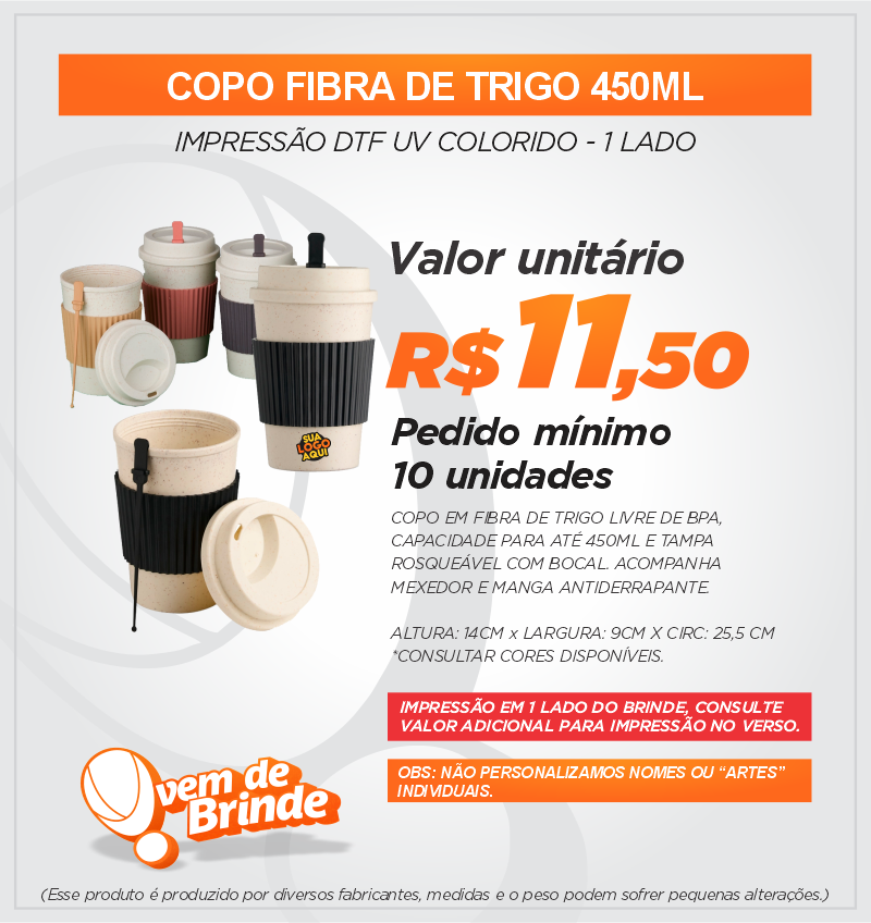 COPO FIBRA DE TRIGO 450ML