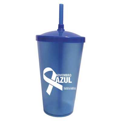Copo Iced 500ml Com Tampa e Canudo