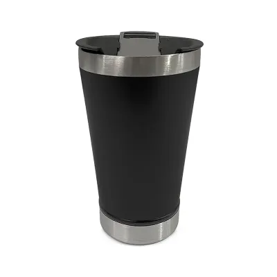 Copo Inox Com Abridor Preto
