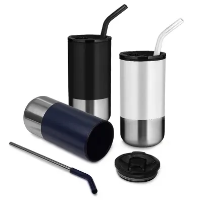 Copo Inox Com Canudo 500ml