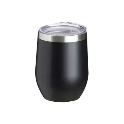 Copo Inox Preto Parede Dupla 320ml