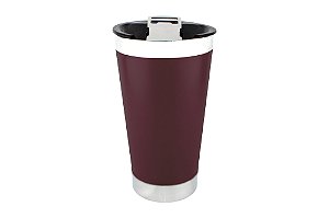 Copo Inox Térmico Preto Com Abridor 500 ml