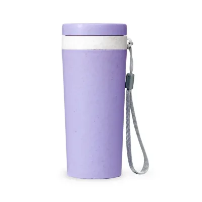 Copo Isotermico Ecologico em Fibra de Bambu 350ml Com Tampa