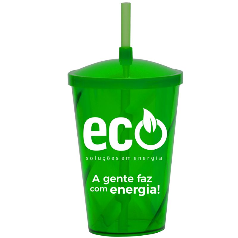 Copo Long Drink com tampa Shake Transfer