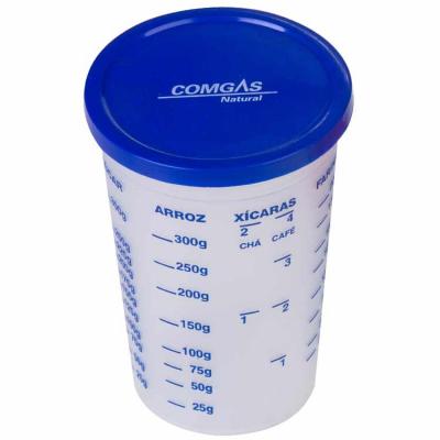 Copo Medida Com Tampa 350ml Material Polipropileno Tamanho 13cm x 9cm