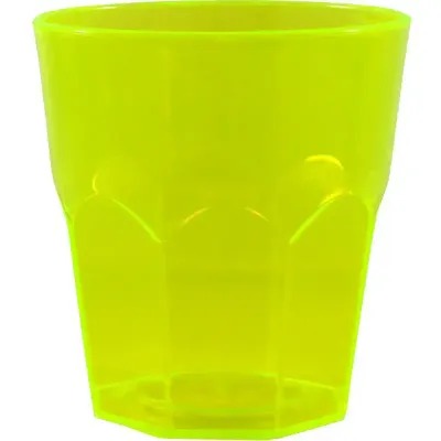 Copo Mini Roma Cristal Amarelo Neon 300ml Plastico