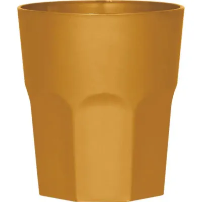 Copo Mini Roma Dourado 300ml Plastico Premium