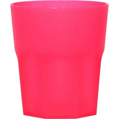Copo Mini Roma Rosa Neon 300ml Plastico Premium