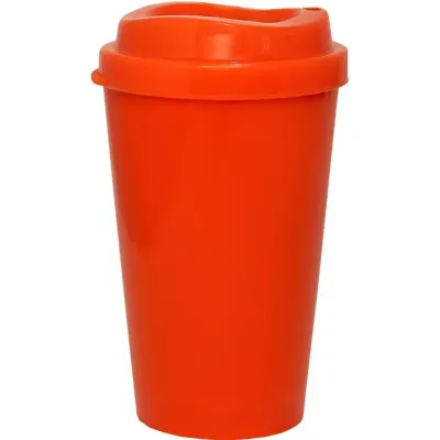 Copo Mug Alaranjado 320ml Plastico Premium