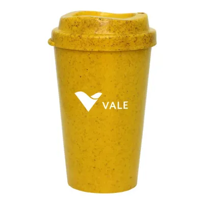 Copo Mug Fibra Madeira Greencolors Amarelo 320ml