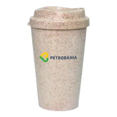 Copo Mug Fibra Madeira Greencolors Palha 320ml