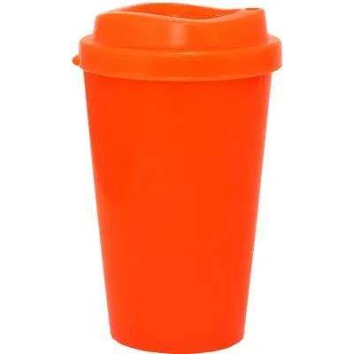 Copo Mug Laranja Neon 320ml Plastico Premium