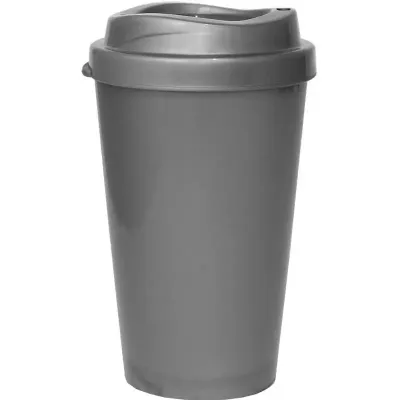 Copo Mug Prata 320ml Plastico Premium