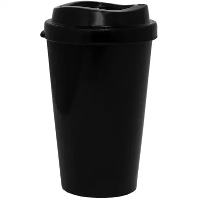 Copo Mug Preto 320ml Plastico Premium