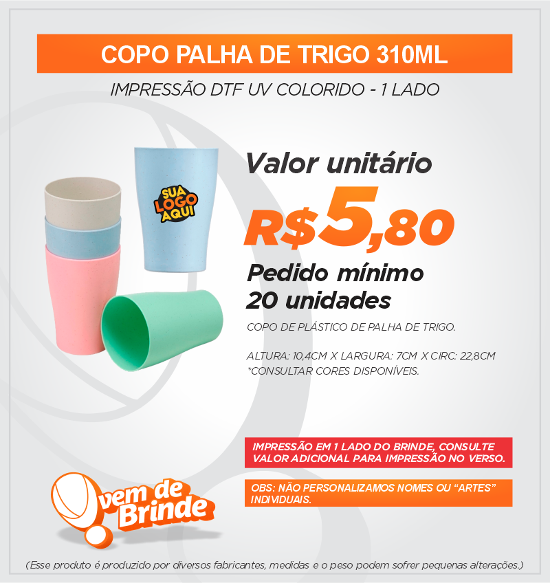 COPO PALHA DE TRIGO 310ML