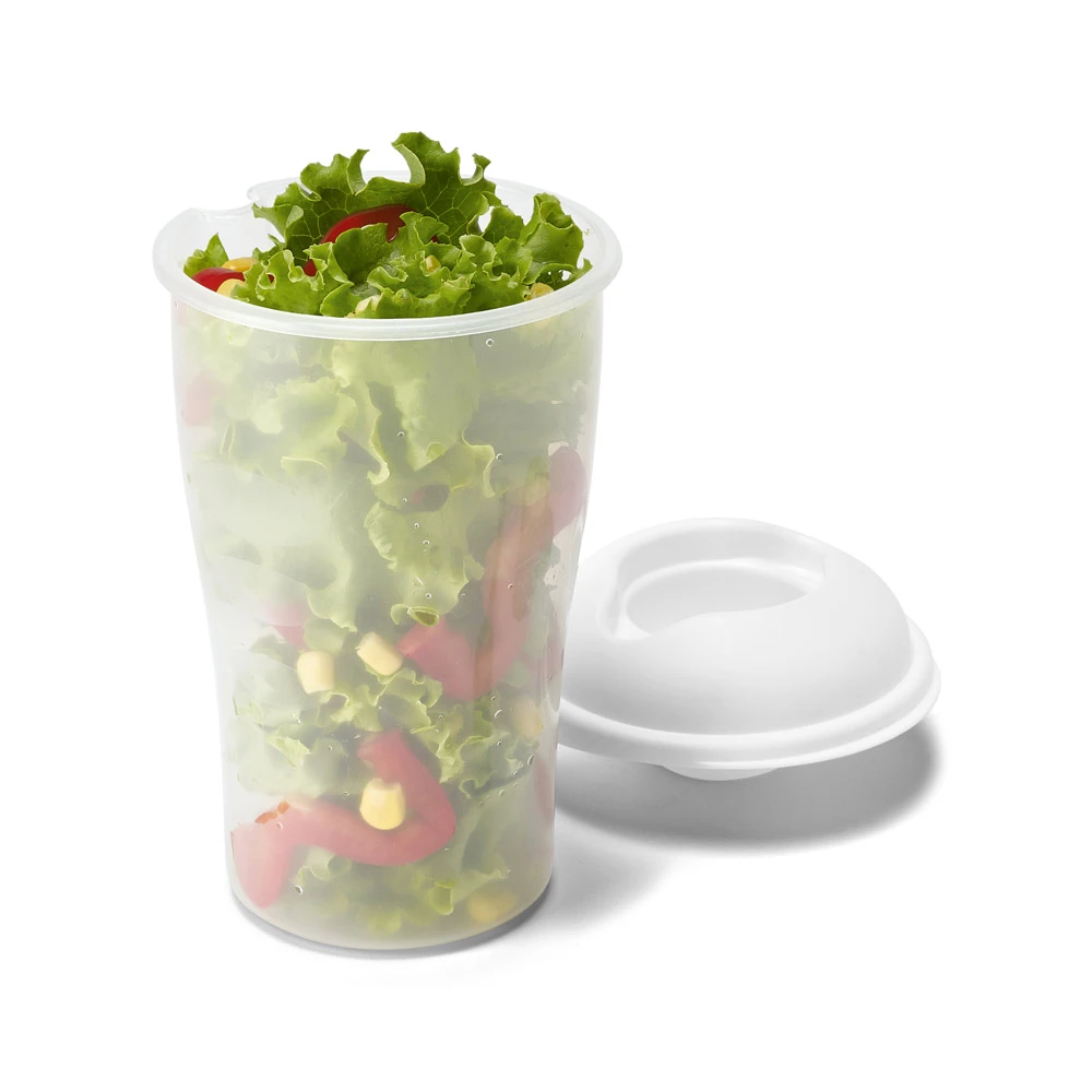 Copo para Salada em PP com Garfo e Molheira 850ml