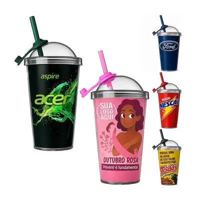 Copo Personalizado Com Tampa Bola de 540ml Gv038