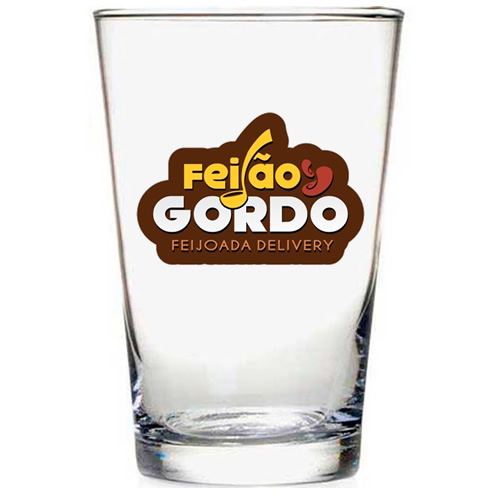 Copo Personalizado de Vidro Caldereta 300 ml