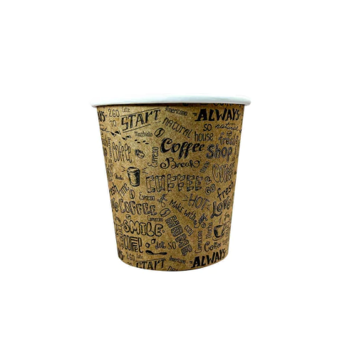 Copo Personalizado Kraft P/ Cafeteria 100ML A02- 100 Und