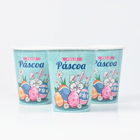Copo Personalizado SHOPEE 220ml - PÁSCOA 2026 MOD 02 - 100 unidades