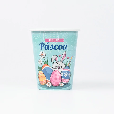Copo Personalizado SHOPEE 220ml - PÁSCOA 2026 MOD 03 - 100 unidades