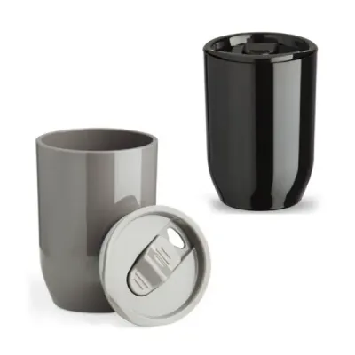 Copo Plastico c Tampa de Pressao 350ml