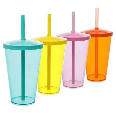 Copo Refresh 550 ml Com Tampa e Canudo