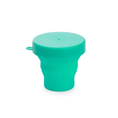 Copo Retratil de Silicone 150ml Com Tampa Plastica