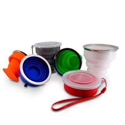 Copo Retratil Silicone 200ml Personalizado
