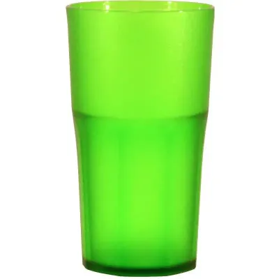 Copo Roma Cristal 370ML Verde Neon de Plastico