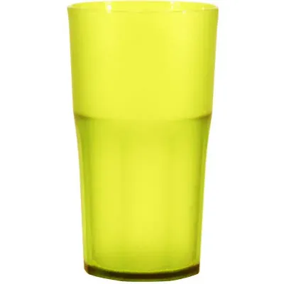 Copo Roma Cristal Amarelo Neon 370ml Plastico