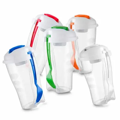 Copo Salada 850ml Com Garfo e Suporte