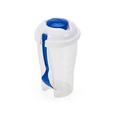 Copo Salada 850ml Com Garfo e Suporte Para Molho