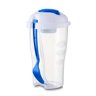 Copo Salada 850ml com Garfo e Suporte para Molho