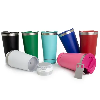Copo Termico 400ml Com Caixa de Som