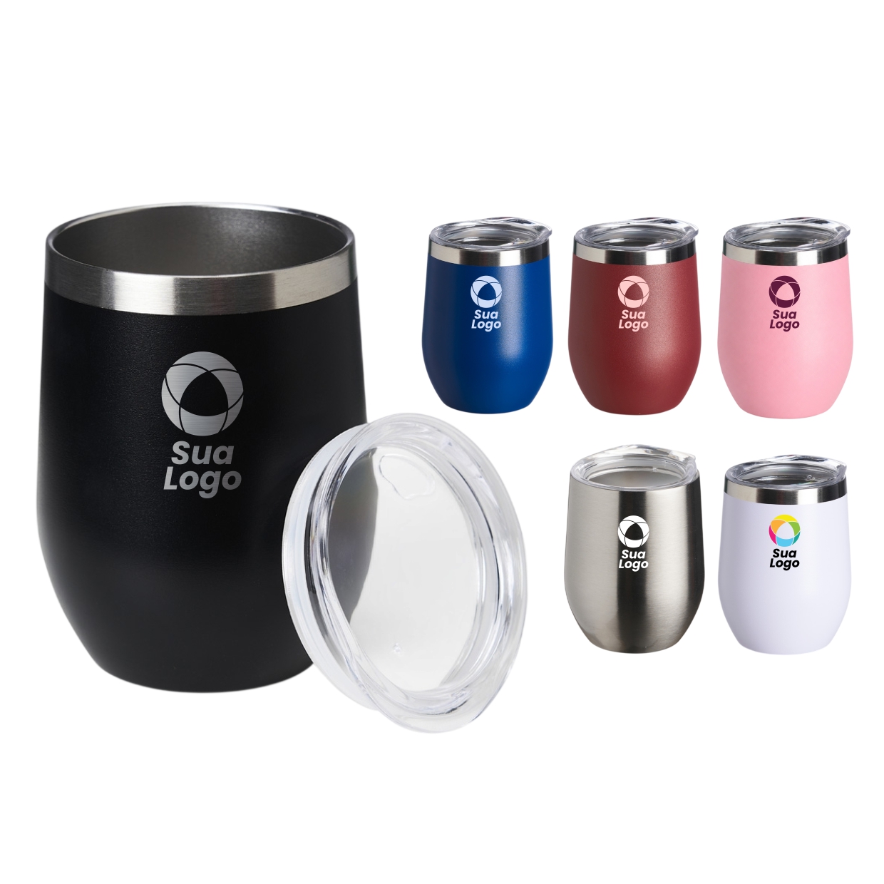 Copo Térmico Inox Personalizado 320 ml com Tampa