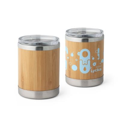 Copo Termico Revestido de Bambu Personalizado