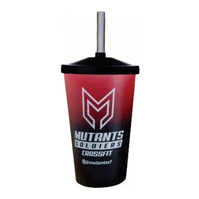 Copo Twist ou Liso 550ml Com Tampa e Canudo