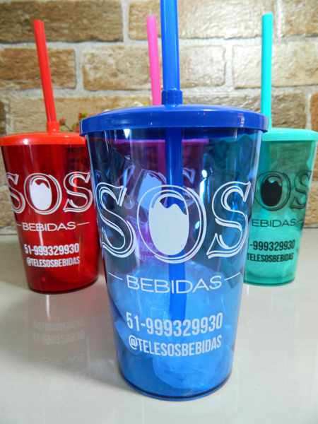 Copo Twister Personalizado Tampa e Canudo 18 Anos Debutantes Aniversários Casamentos 350ml 50un R$5,74un