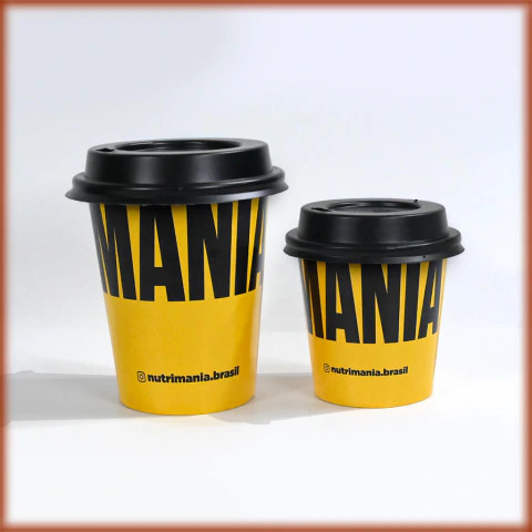 Copos para Café Personalizado com Tampa - 500 unidades de cada