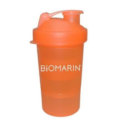 Coqueteleira / Shakeira 400ml plástica porta suplementos desmontável. Copo 400ml. Compartimento p...