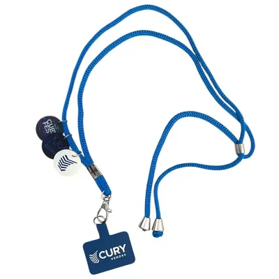 Cordão azul para celular Com Pingente
