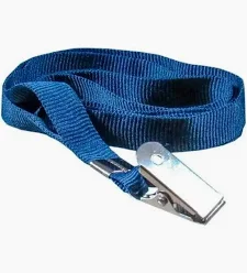 Cordão Liso para Crachá Azul Marinho (12mm) - Espaço do Crachá