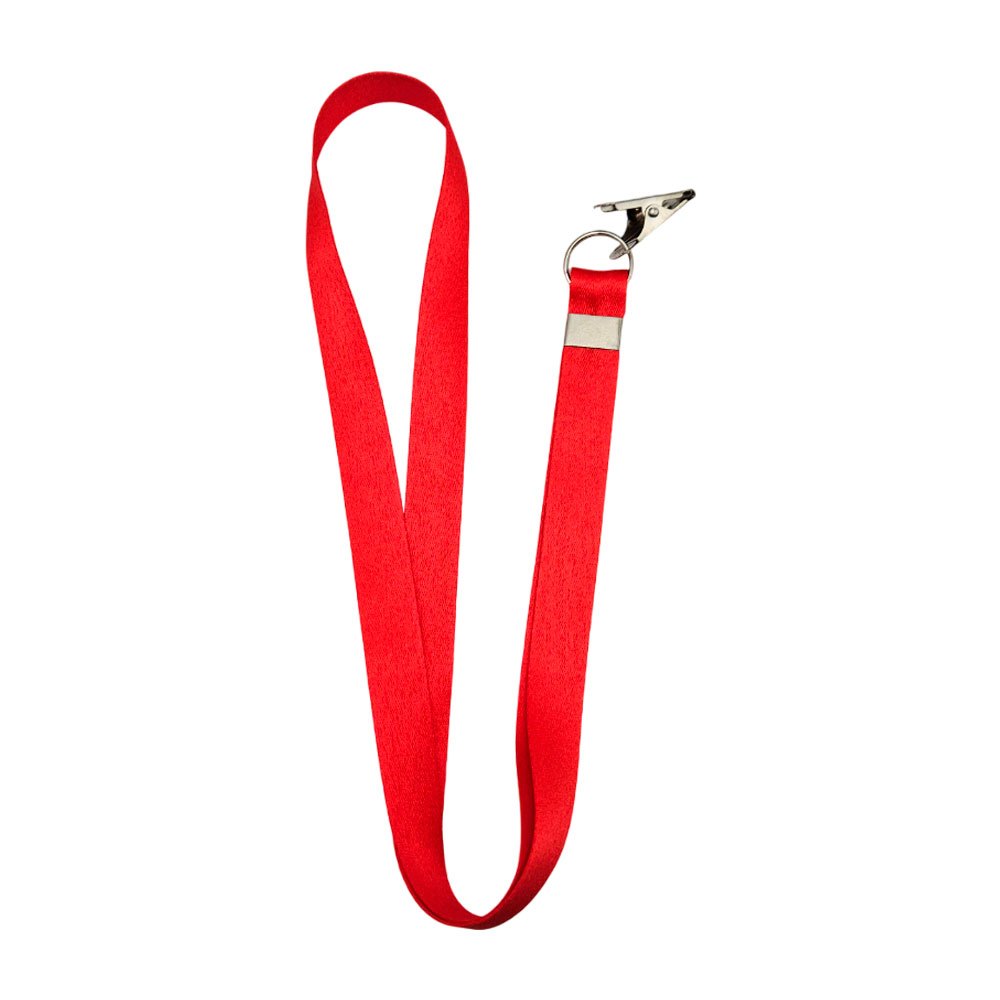 Cordão Liso para Crachá VERMELHO (20mm) - Espaço do Crachá